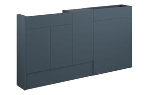 Eden 1536mm Slim Basin  WC & 1 Door Unit Pack - Matt Arley Blue (Oak Cab)